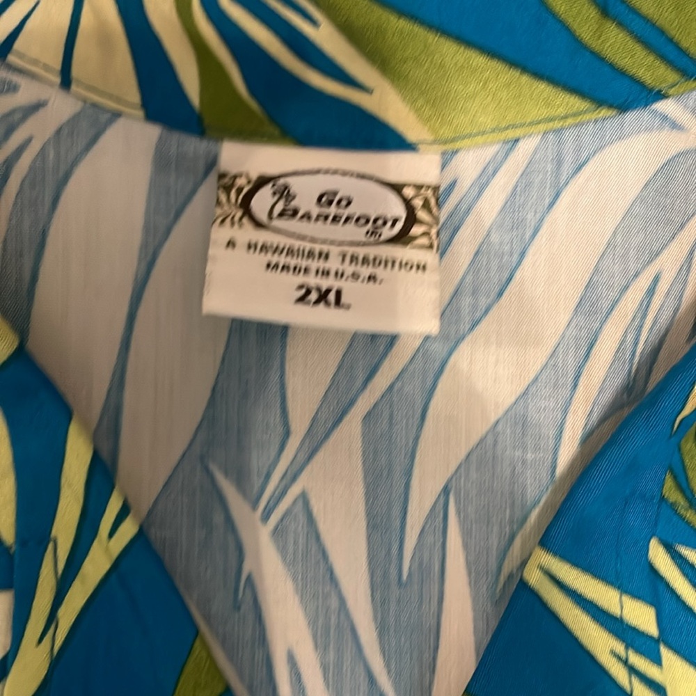 Nice‎ go barefoot button down floral Hawaiian shirt - Picture 4 of 6